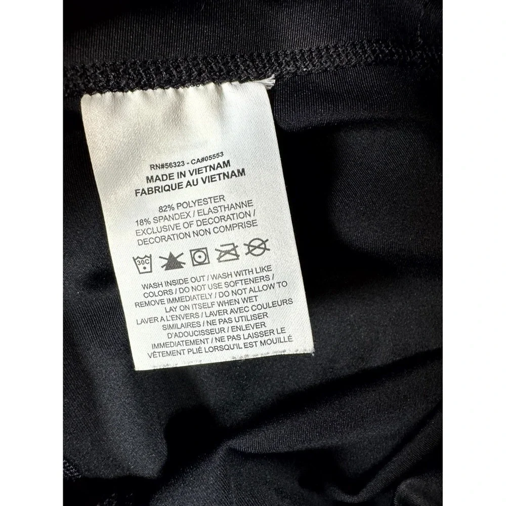 Nike Dri Fit Leggings Womens Large Black Stretch Swoosh‎ Athleisure Yoga Running